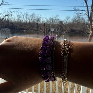 Purple Gemstone Bracelet